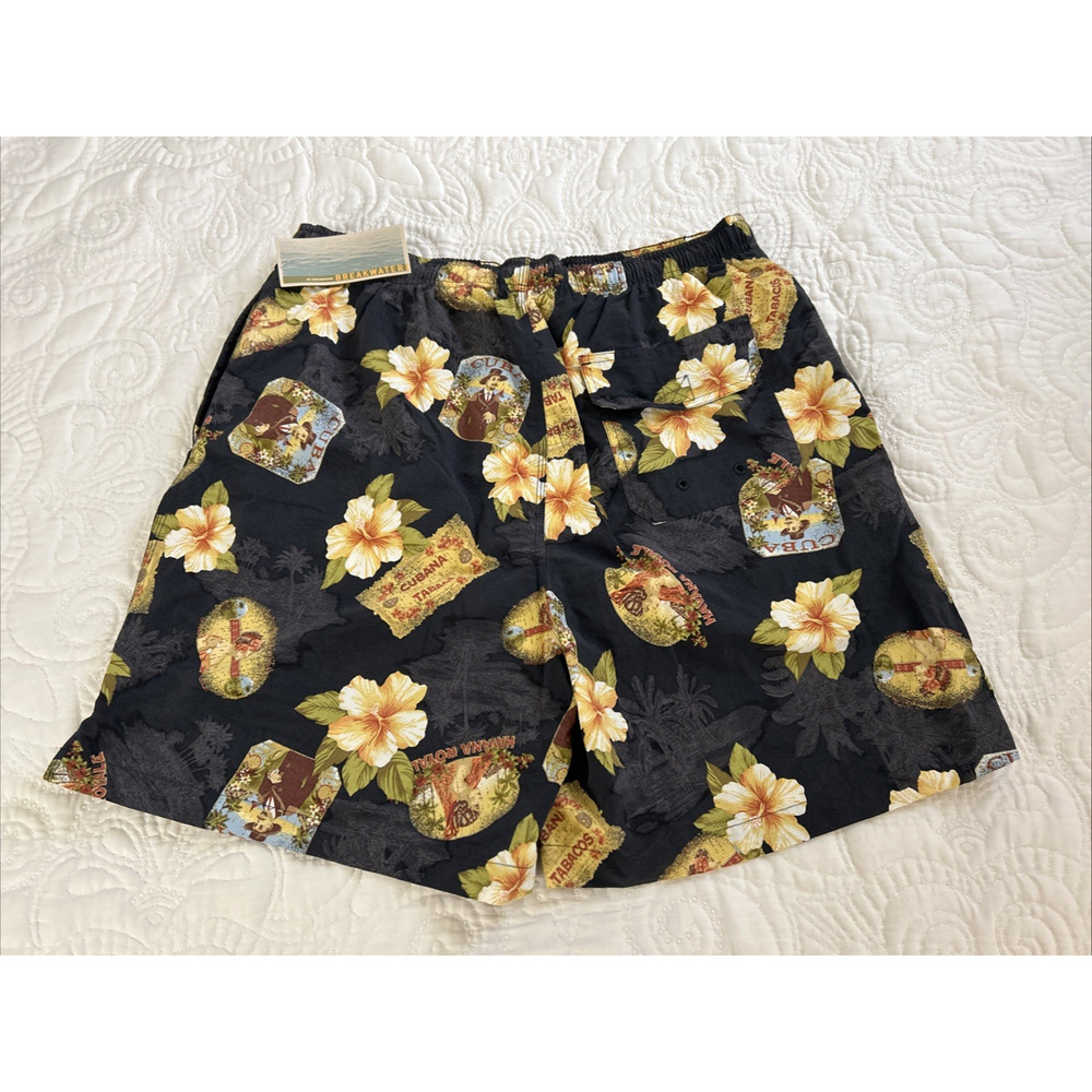 NWT Breakwater Board Shorts Swim Trunks Mens XL Gray Havana Royal Cuba Tobacco